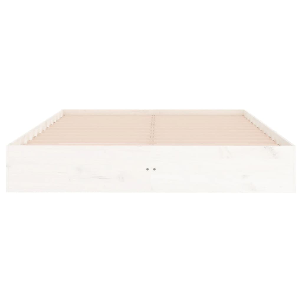 vidaXL Πλαίσιο Κρεβατιού Λευκό 160 x 200 εκ. από Μασίφ Ξύλο