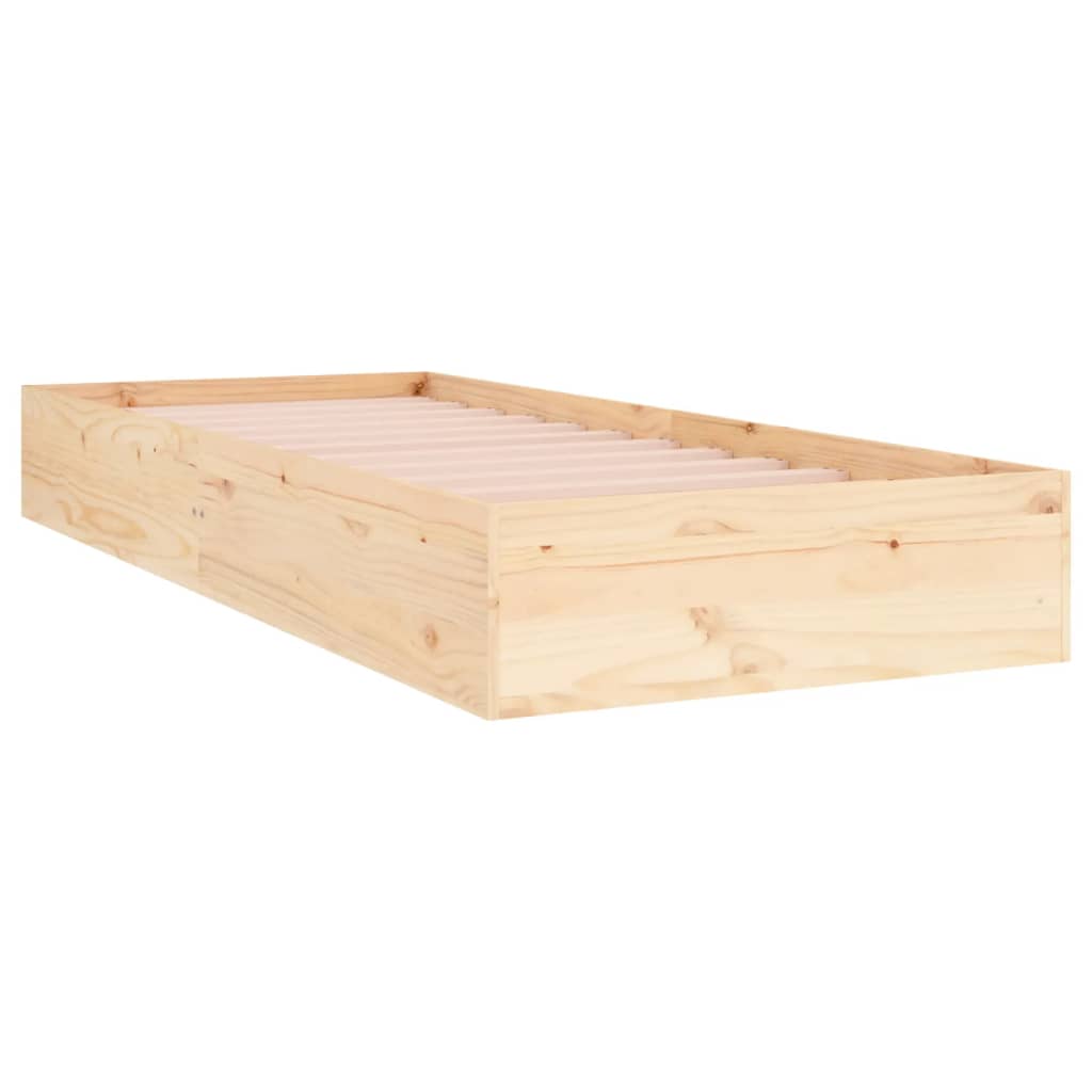 vidaXL Πλαίσιο Κρεβατιού 90 x 190 εκ. από Μασίφ Ξύλο Single