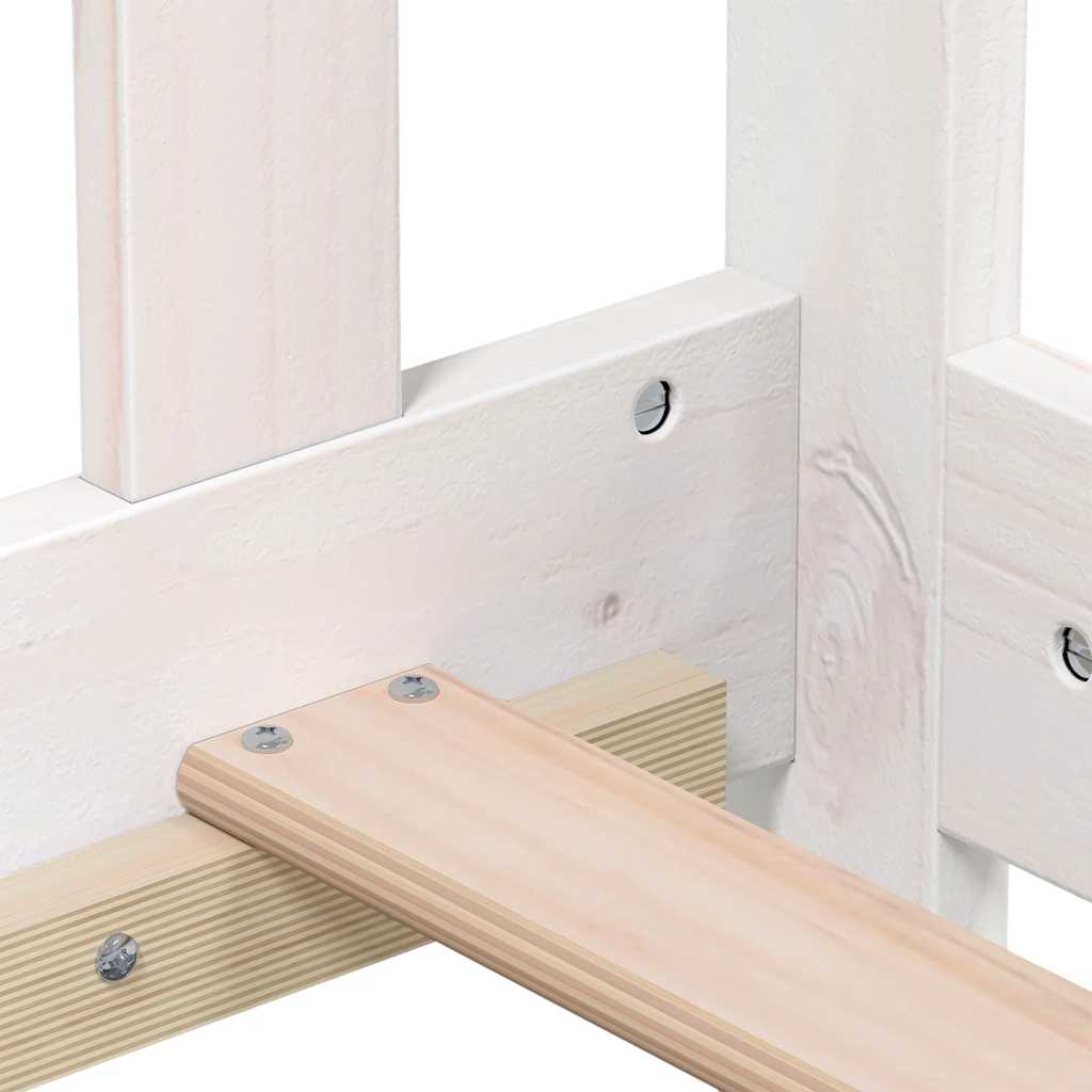 vidaXL Καναπές Κρεβάτι Λευκός 80 x 200 εκ. από Μασίφ Ξύλο Πεύκου