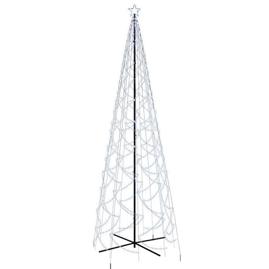 vidaXL Χριστουγεννιάτικο Δέντρο Κώνος 1400 LED Ψυχρό Λευκό 160x500 εκ.