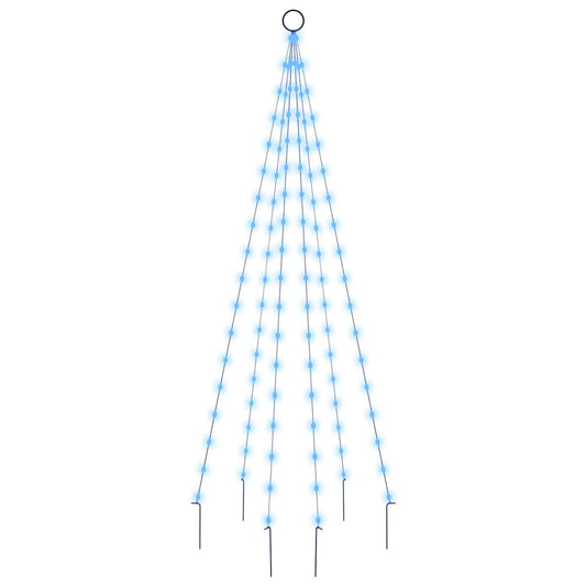 vidaXL Χριστουγεν. Δέντρο για Ιστό Σημαίας 108 LED Μπλε 180 εκ.