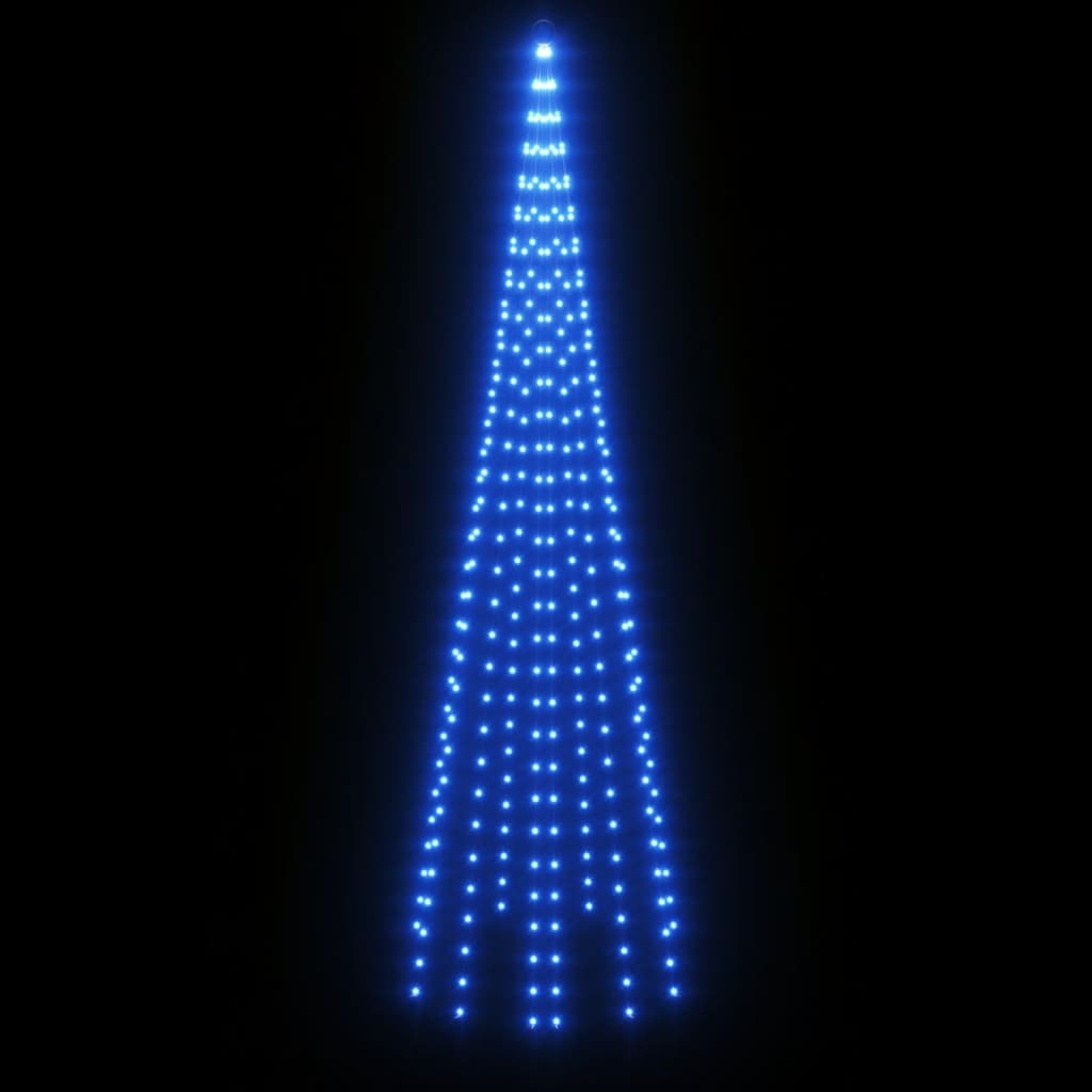 vidaXL Χριστουγεν. Δέντρο για Ιστό Σημαίας 310 LED Μπλε 300 εκ.