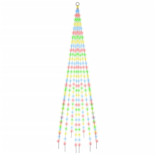 vidaXL Χριστουγεν. Δέντρο για Ιστό Σημαίας 310 LED Πολύχρωμο 300 εκ.