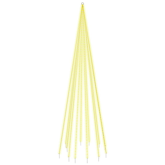 vidaXL Χριστουγεν. Δέντρο για Ιστό Σημαίας 732 LED Θερμό Λευκό 500 εκ.