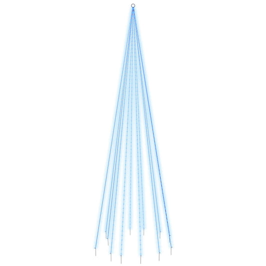 vidaXL Χριστουγεν. Δέντρο για Ιστό Σημαίας 732 LED Μπλε 500 εκ.