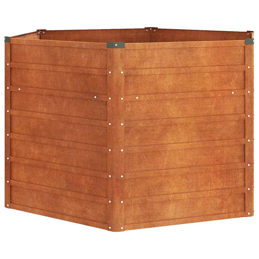 vidaXL Ζαρντινιέρα Σκουριασμένο 129x129x77 εκ. Ατσάλι Σκληρυθέν Αέρα