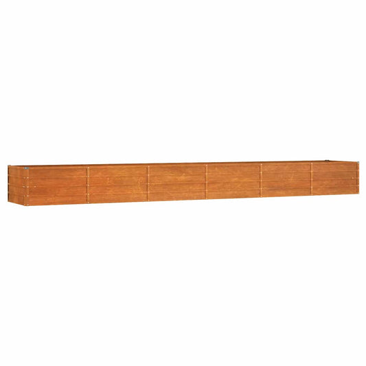 vidaXL Ζαρντινιέρα Σκουριασμένο 480x80x45 εκ. Ατσάλι Σκληρυθέν Αέρα