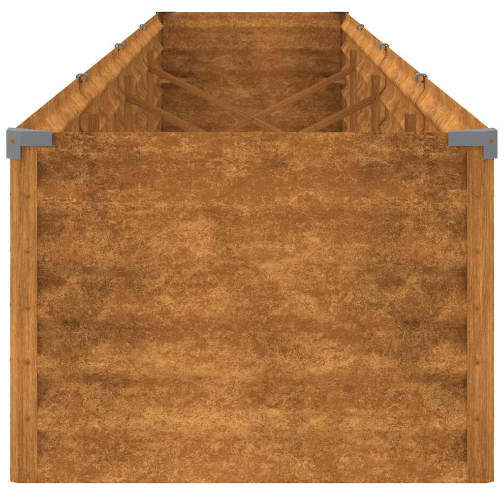 vidaXL Υπερυψωμένο Ζαρντινιέρα Κήπου 386 x 50 x 36 εκ. από Ατσάλι Corten