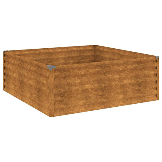 vidaXL Ζαρντινιέρα 100 x 100 x 36 εκ. από Ατσάλι Σκληρυθέν στον Αέρα