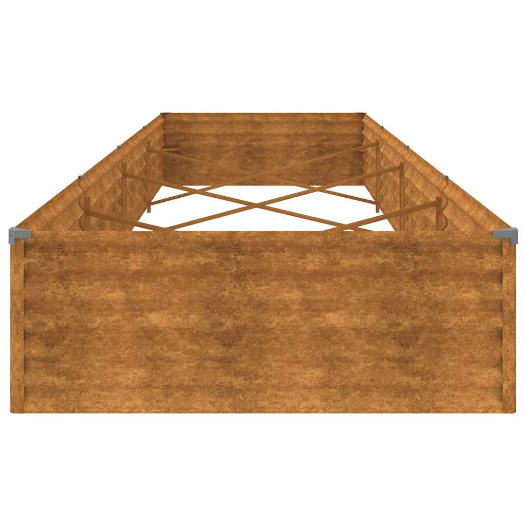 vidaXL Ζαρντινιέρα 387 x 100 x 36 εκ. από Ατσάλι Σκληρυθέν στον Αέρα