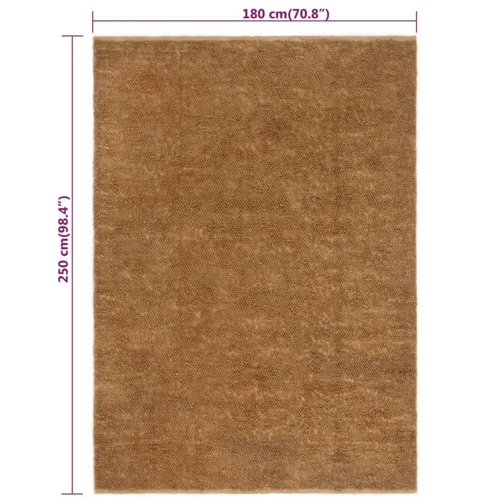 vidaXL Χαλί Χειροποίητο με Θηλιά 180x250 εκ. από Γιούτα και Βαμβάκι