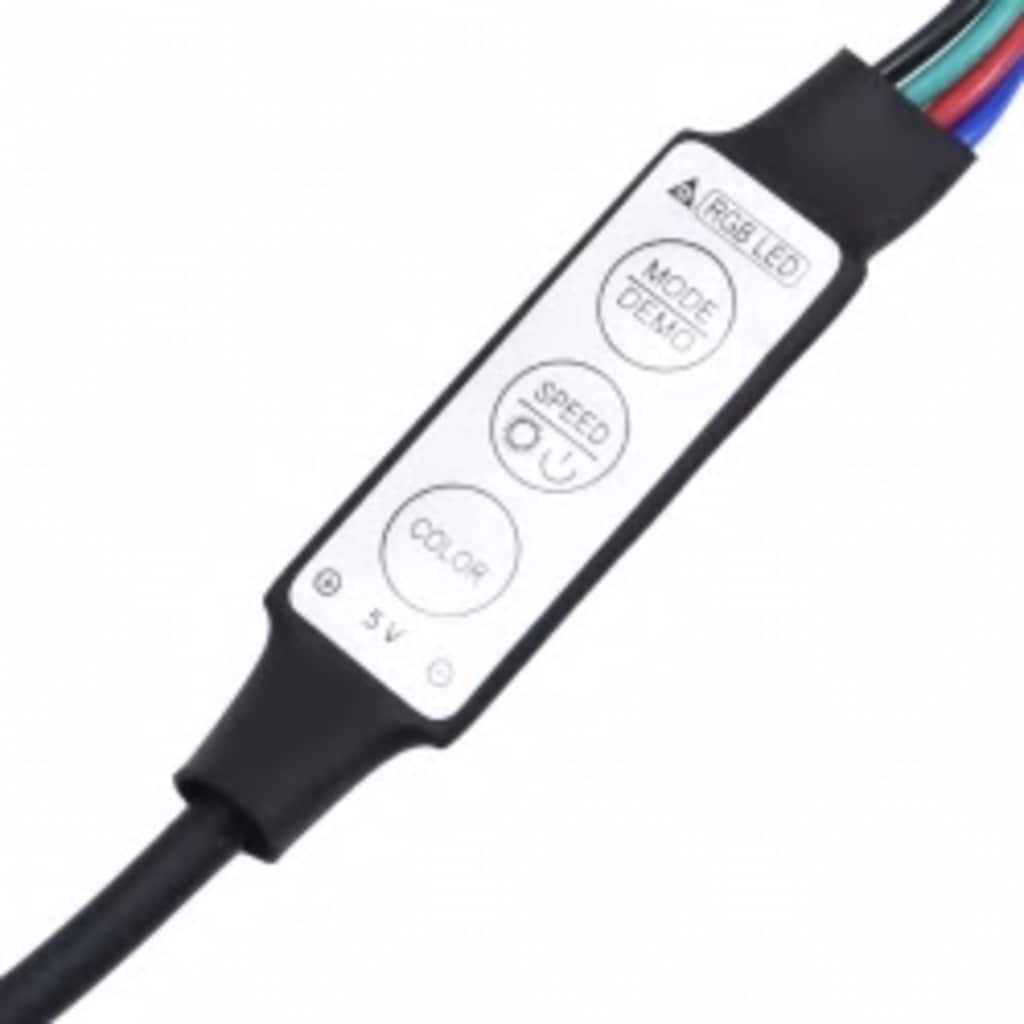 vidaXL Πλαίσιο Κρεβατιού με LED Λευκό 160 x 200 εκ. από Μασίφ Ξύλο