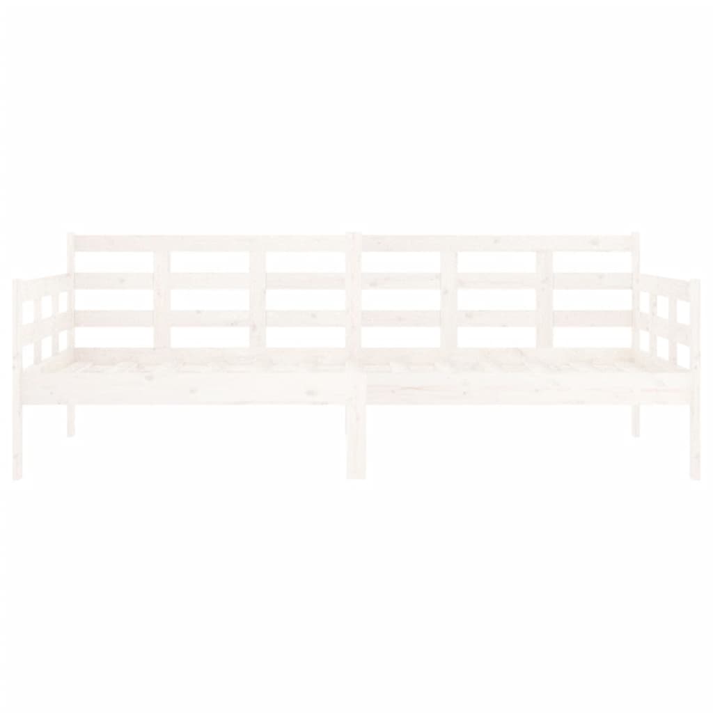 vidaXL Καναπές Κρεβάτι Λευκός 90 x 190 εκ. από Μασίφ Ξύλο Πεύκου