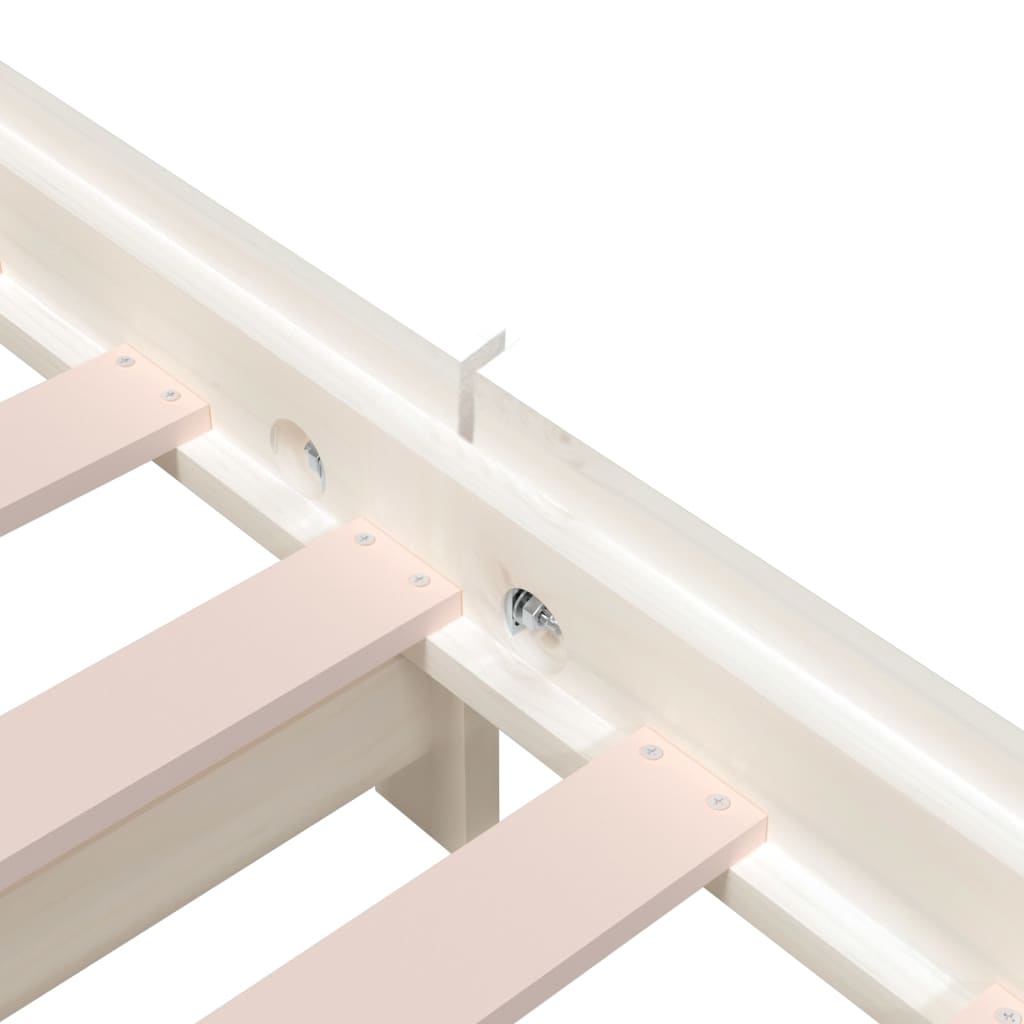 vidaXL Κρεβάτι Στοιβαζόμενο Λευκός 90x190 εκ. από Μασίφ Ξύλο Πεύκου