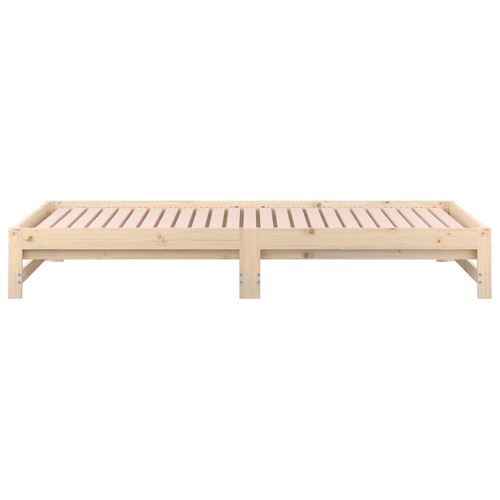 vidaXL Καναπές Κρεβάτι Συρόμενος 2x(90x190) εκ. Μασίφ Ξύλο Πεύκου