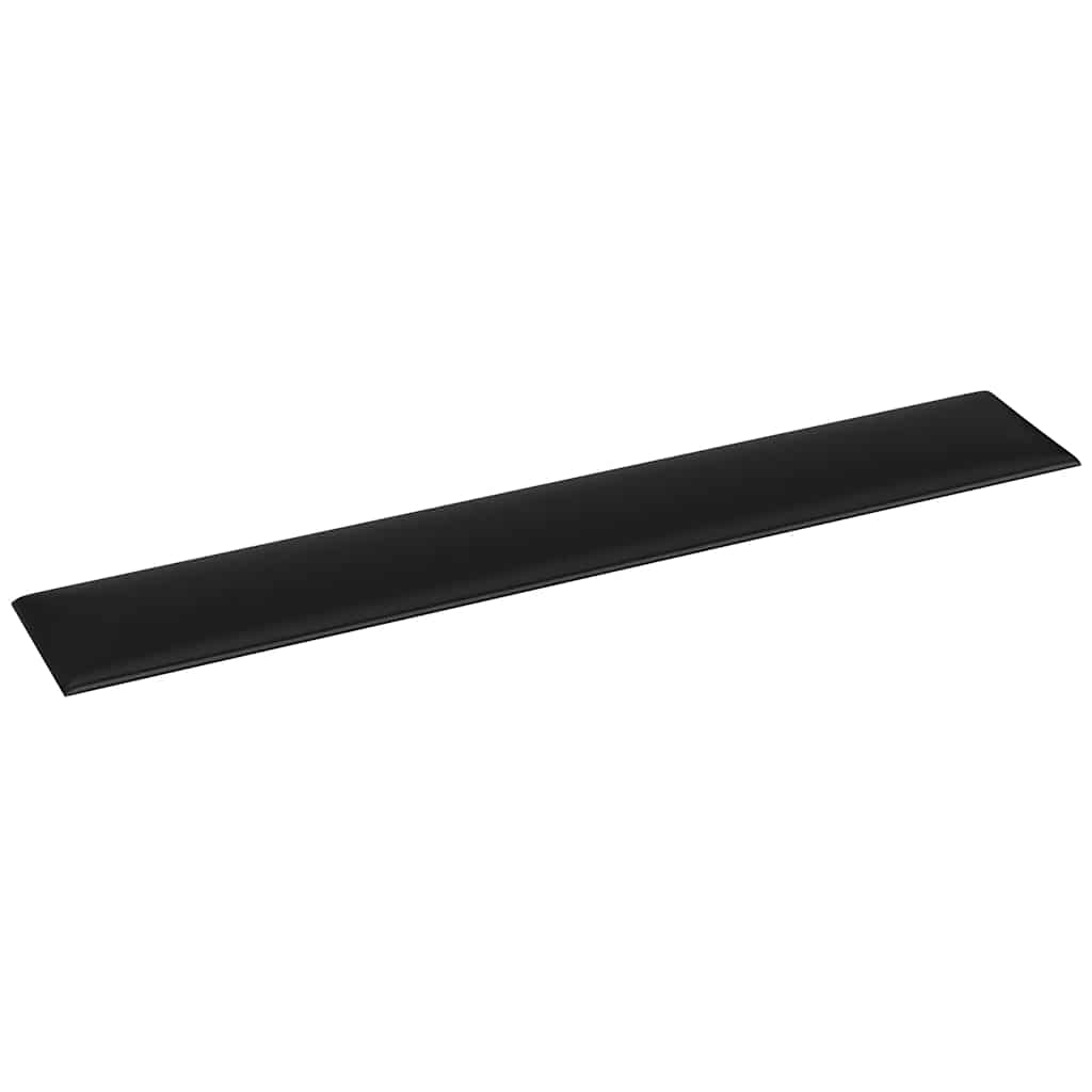 vidaXL Πάνελ Τοίχου 12 τεμ. Μαύρα 90 x 15 εκ. 1,62 μ² Συνθετικό Δέρμα