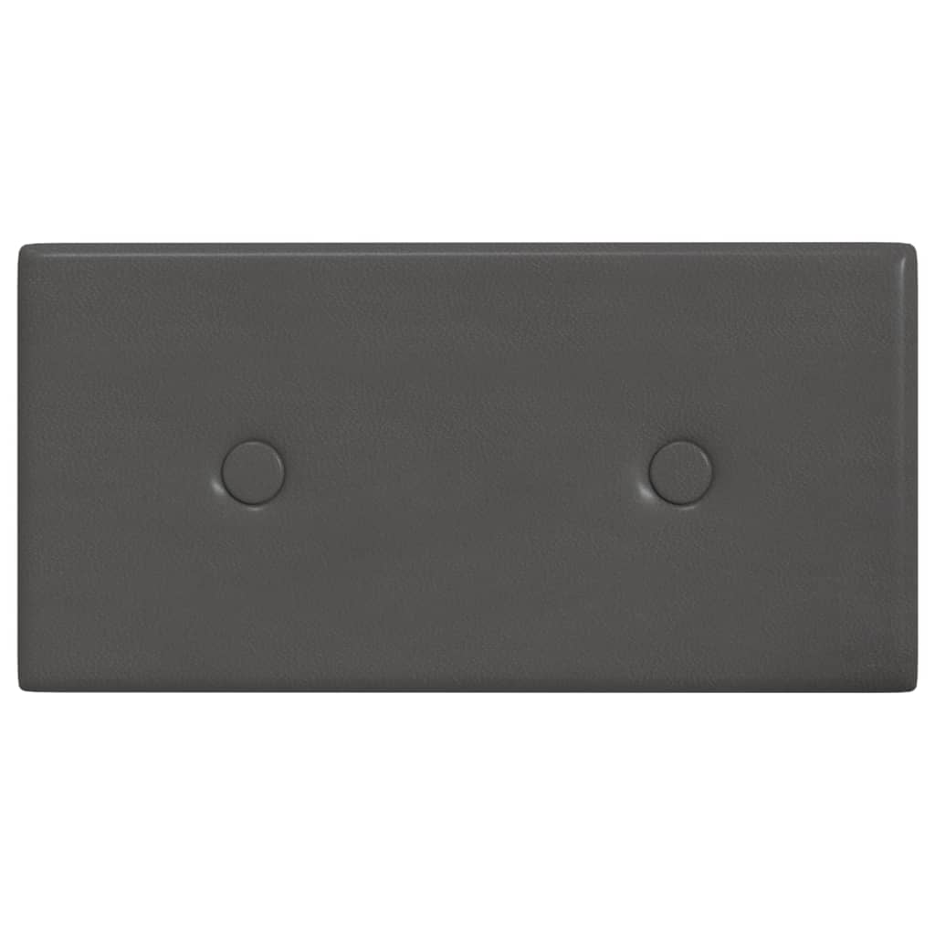 vidaXL Πάνελ Τοίχου 12 τεμ. Γκρι 30 x 15 εκ. 0,54 μ² Συνθετικό Δέρμα