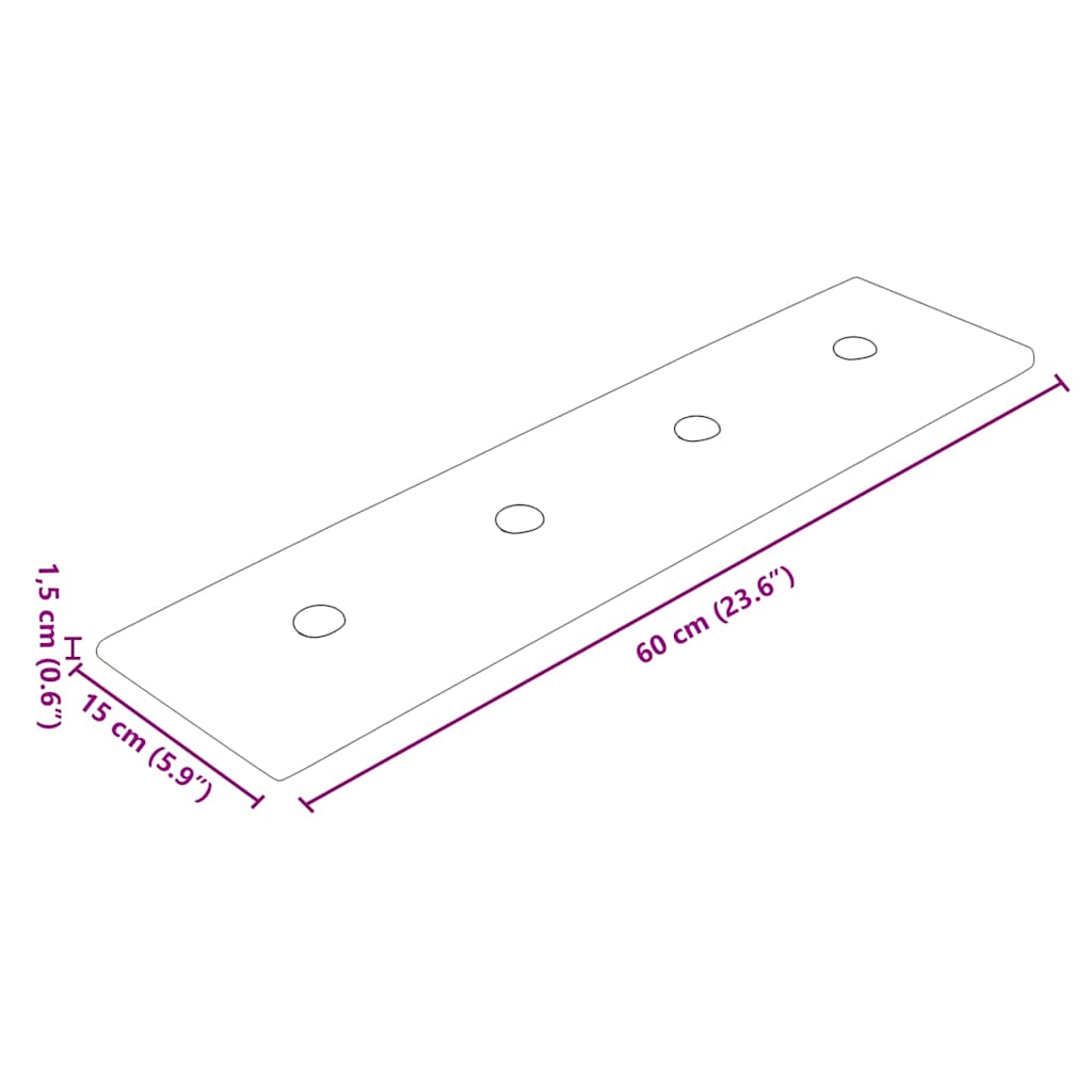 vidaXL Πάνελ Τοίχου 12 τεμ. Κόκκινα 60x15 εκ. 1,08 μ² Συνθ. Δέρμα