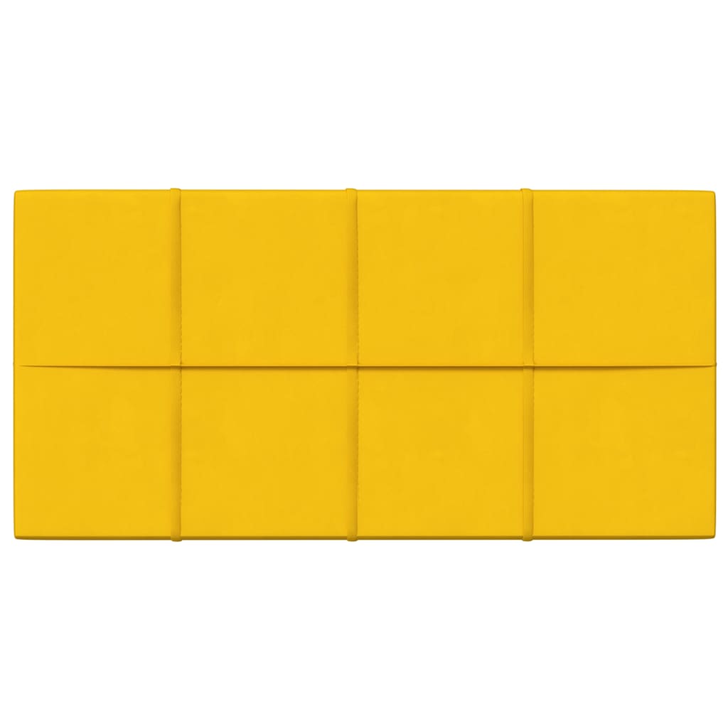 vidaXL Πάνελ Τοίχου 12 τεμ. Κίτρινος 60x30 εκ 2,16 μ² Βελούδο