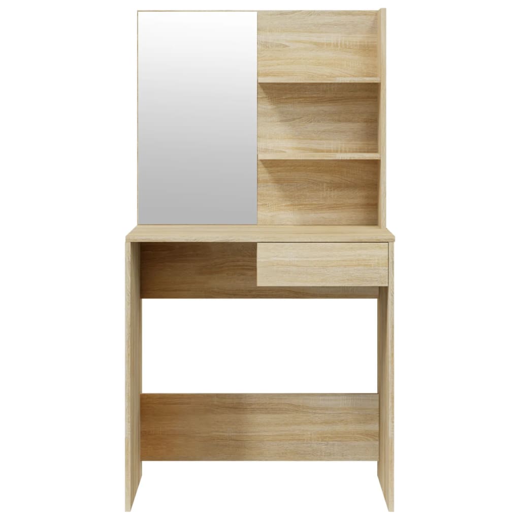 vidaXL Μπουντουάρ με Καθρέφτη Sonoma Δρυς 74,5 x 40 x 141 εκ.