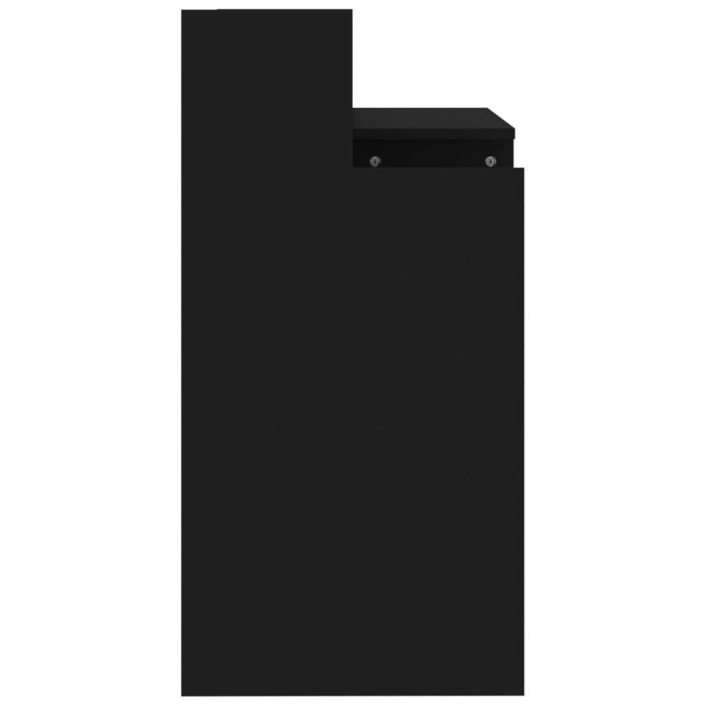 vidaXL Γραφείο με LED Μαύρο 97 x 45 x 90 εκ. από Επεξεργασμένο Ξύλο