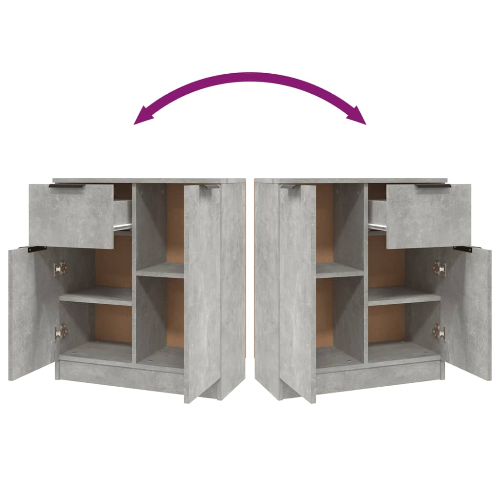 vidaXL Ντουλάπι Γκρι Σκυροδέματος 60x30x70 εκ. από Επεξεργασμένο Ξύλο