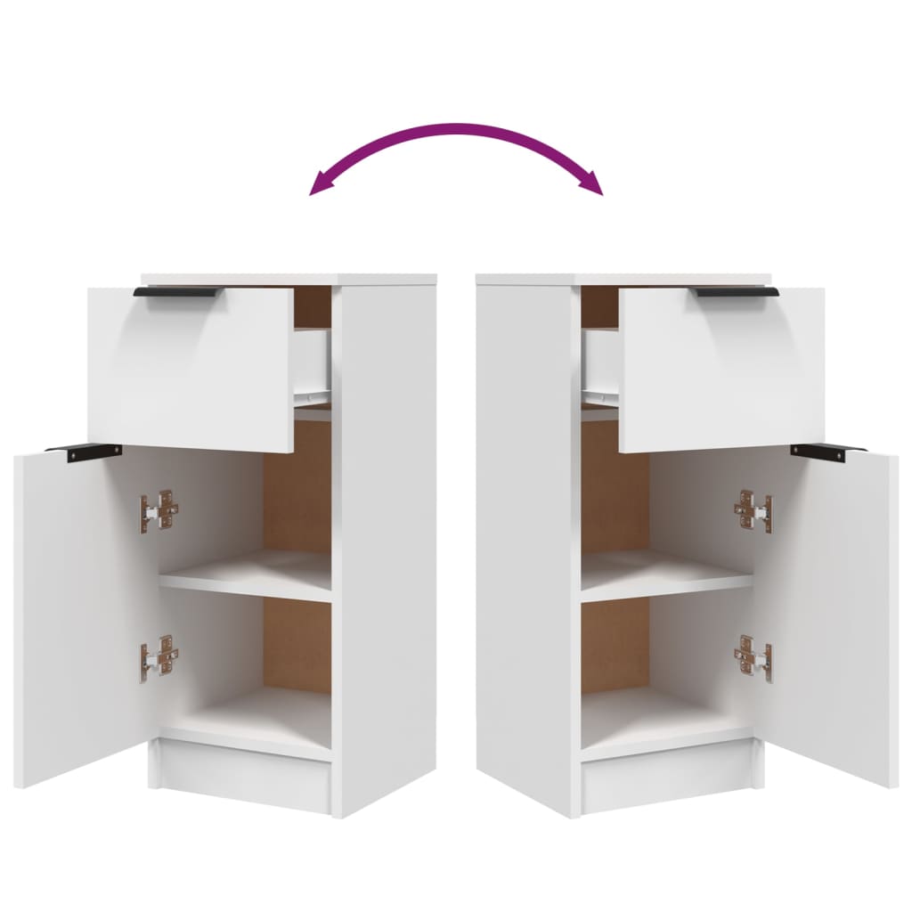 vidaXL Μπουφές Λευκά 30 x 30 x 70 εκ. από Επεξεργασμένο Ξύλο