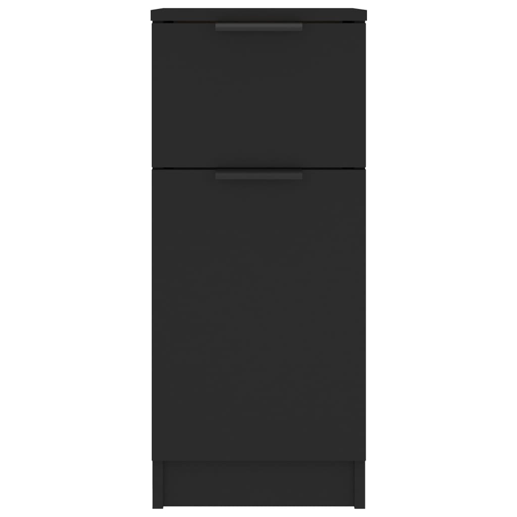 vidaXL Ντουλάπια 2 τεμ. Μαύρα 30 x 30 x 70 εκ. από Επεξεργασμένο Ξύλο