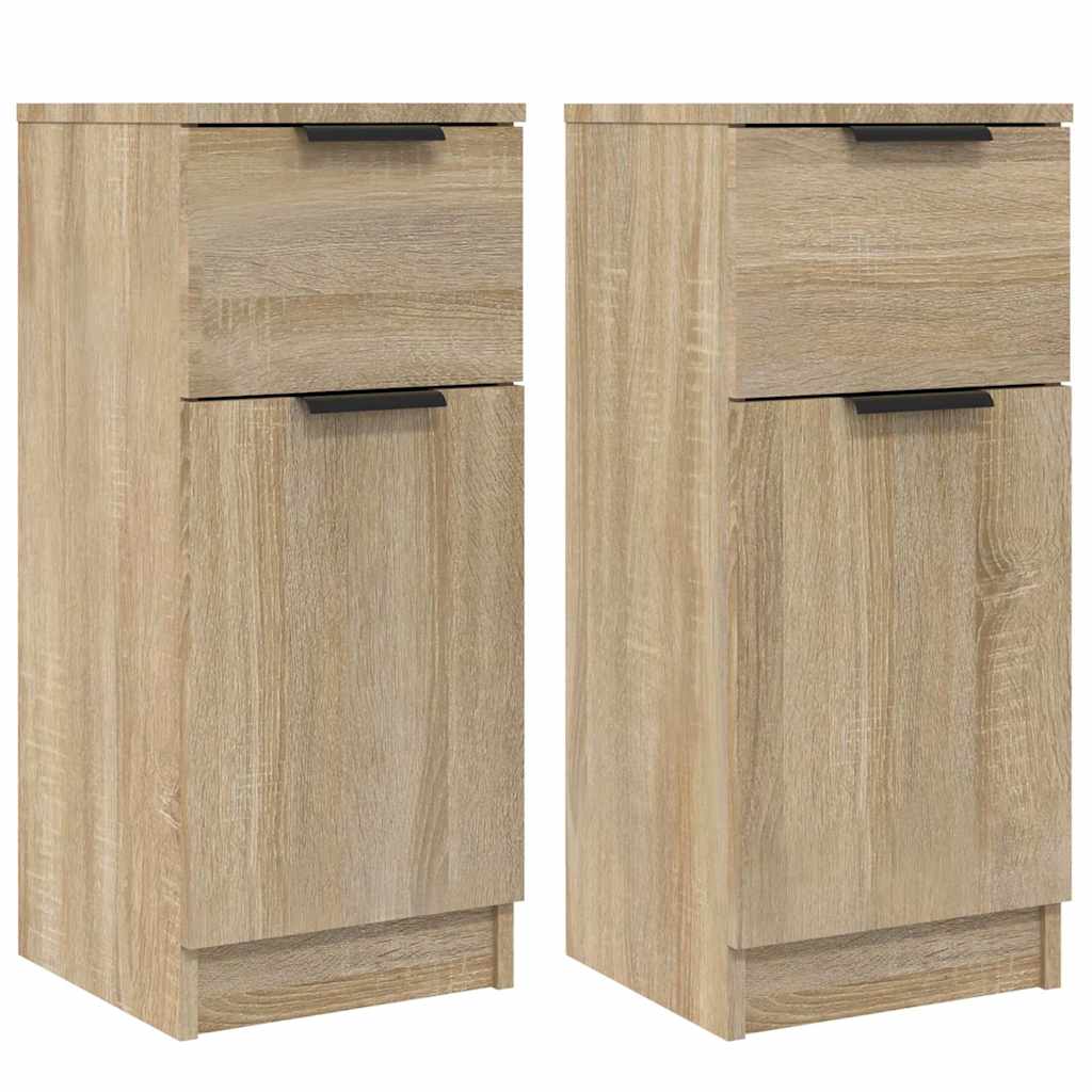 vidaXL Ντουλάπια 2 τεμ. Sonoma Δρυς 30x30x70 εκ. Επεξεργασμένο Ξύλο