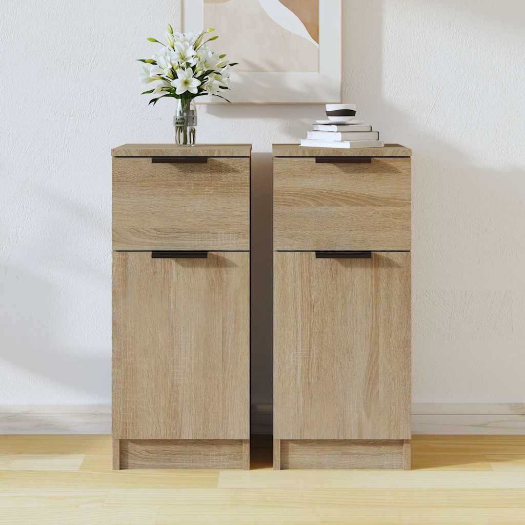 vidaXL Ντουλάπια 2 τεμ. Sonoma Δρυς 30x30x70 εκ. Επεξεργασμένο Ξύλο