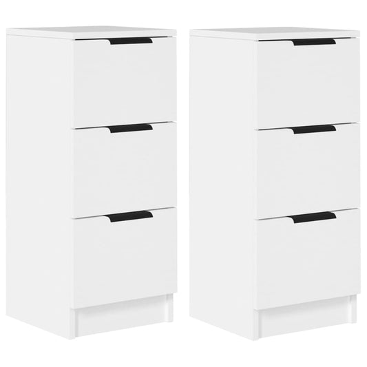 vidaXL Ντουλάπια 2 τεμ. Λευκά 30 x 30 x 70 εκ. από Επεξεργασμένο Ξύλο