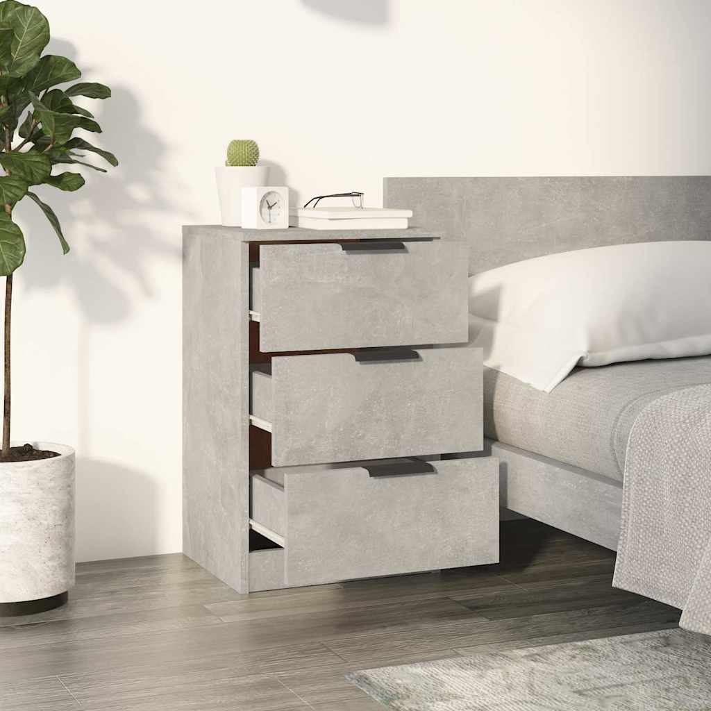 vidaXL Κομοδίνα Γκρι Σκυροδέματος 40x36x65 εκ.