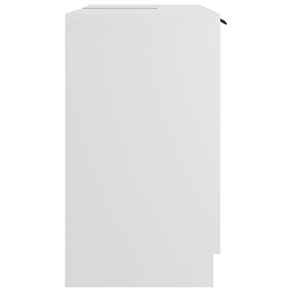 vidaXL Ντουλάπι Μπάνιου Λευκό 64,5 x 33,5 x 59 εκ. Επεξεργασμένο Ξύλο