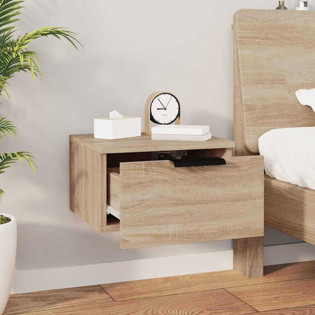 vidaXL Κομοδίνα Επιτοίχιο Sonoma Δρυς 34 x 30 x 20 εκ.