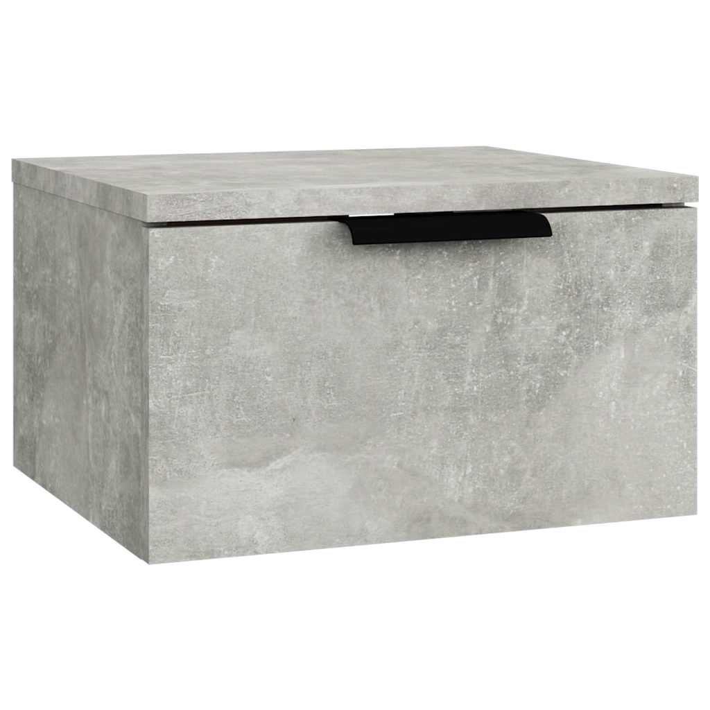 vidaXL Κομοδίνο Επιτοίχιο Γκρι Σκυροδέματος 34x30x20 εκ.