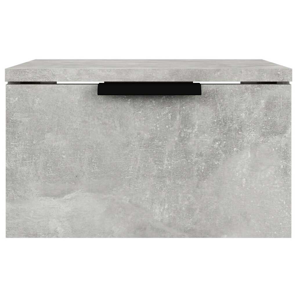vidaXL Κομοδίνο Επιτοίχιο Γκρι Σκυροδέματος 34x30x20 εκ.