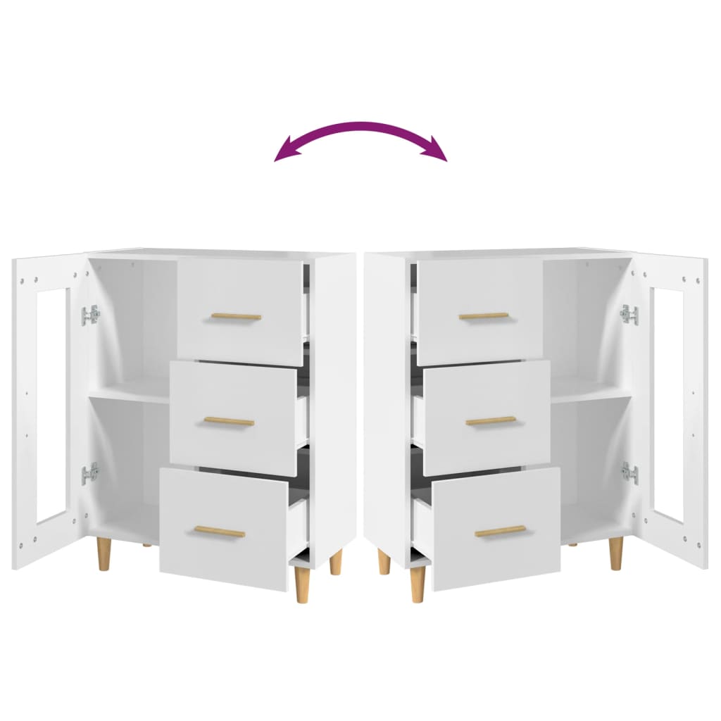 vidaXL Ντουλάπι Λευκό 69,5 x 34 x 90 εκ. από Επεξεργασμένο Ξύλο