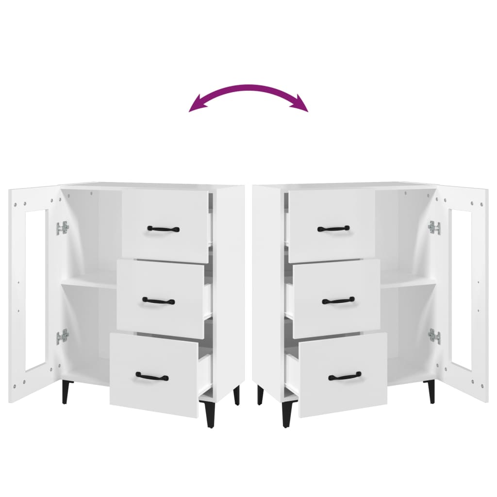 vidaXL Ντουλάπι Λευκό 69,5 x 34 x 90 εκ. από Επεξεργασμένο Ξύλο