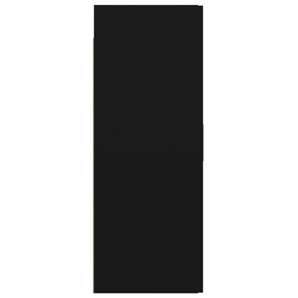 vidaXL Ντουλάπι Τοίχου Κρεμαστό Μαύρο 69,5 x 34 x 90 εκ. Επεξ. Ξύλο