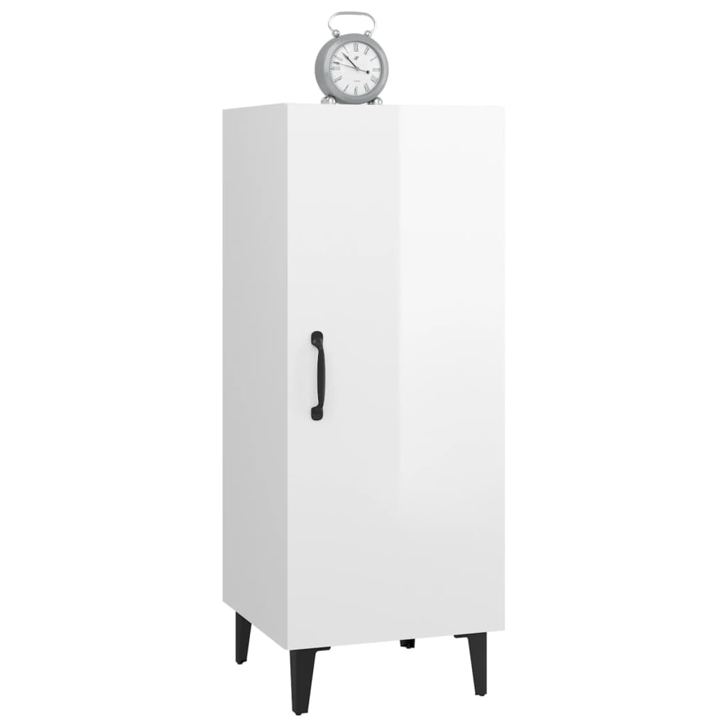 vidaXL Ντουλάπι Γυαλιστερό Λευκό 34,5x34x90 εκ. Επεξεργασμένο Ξύλο