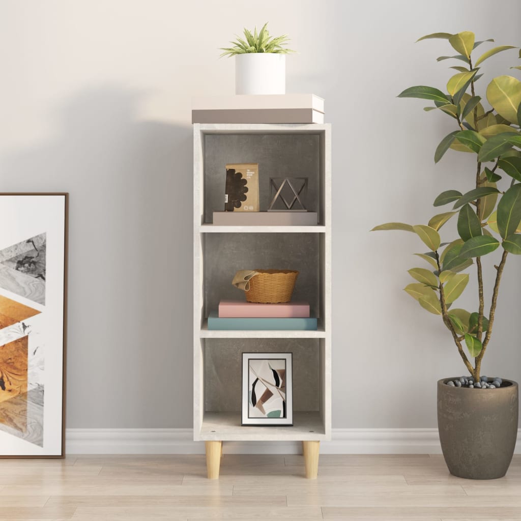 vidaXL Ντουλάπι Γκρι Σκυροδέματος 34,5x32,5x90 εκ. Επεξεργασμένο Ξύλο