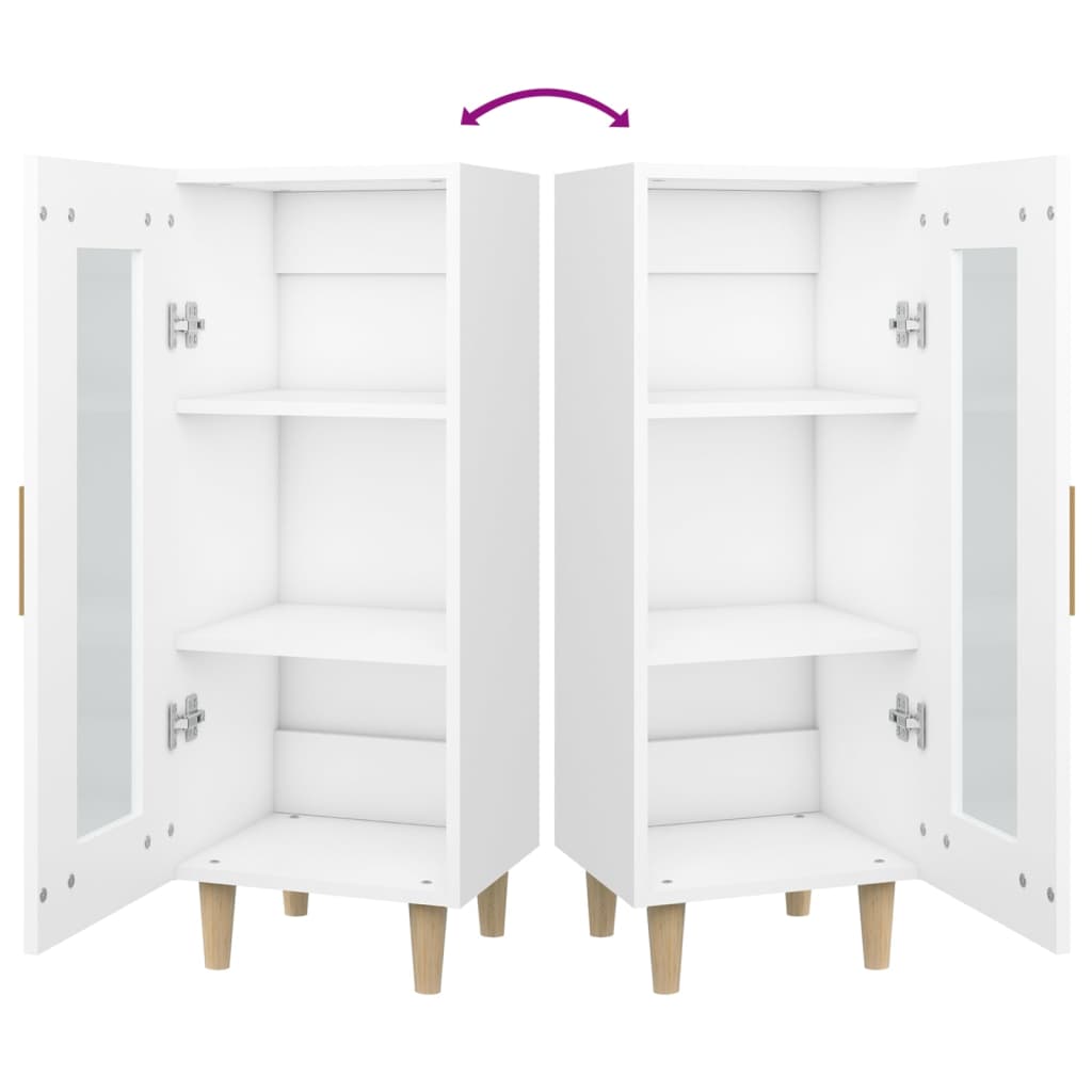 vidaXL Ντουλάπι Λευκό 34,5 x 34 x 90 εκ. από Επεξεργασμένο Ξύλο