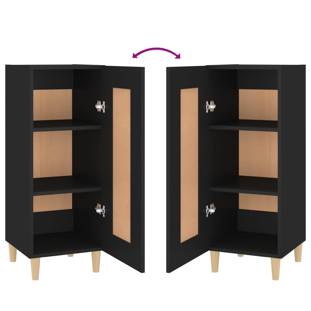 vidaXL Ντουλάπι Μαύρο 34,5 x 34 x 90 εκ. από Επεξεργασμένο Ξύλο