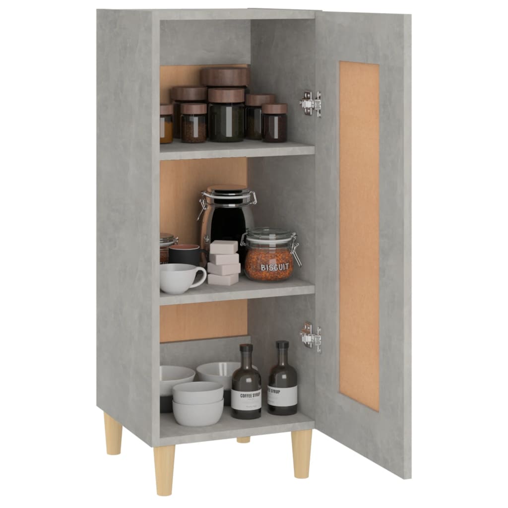 vidaXL Ντουλάπι Γκρι Σκυροδέματος 34,5x34x90 εκ. Επεξεργασμένο Ξύλο