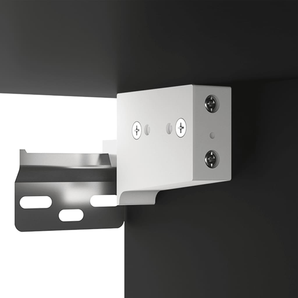 vidaXL Ντουλάπι Τοίχου Μαύρο 35x34x90 εκ. Επεξεργασμένο Ξύλο