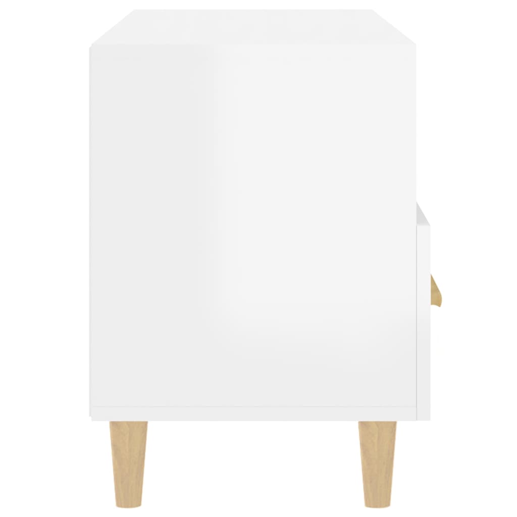 vidaXL Έπιπλο Τηλεόρασης Γυαλ. Λευκό 80x36x50 εκ. Επεξεργασμένο Ξύλο