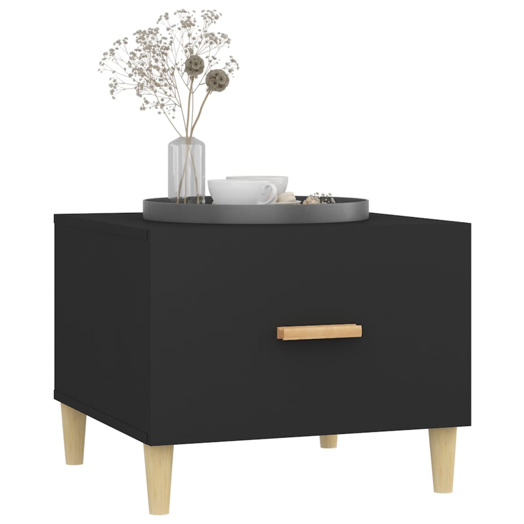vidaXL Τραπεζάκια Σαλονιού 2 τεμ. Μαύρα 50x50x40 εκ. Επεξεργ. Ξύλο