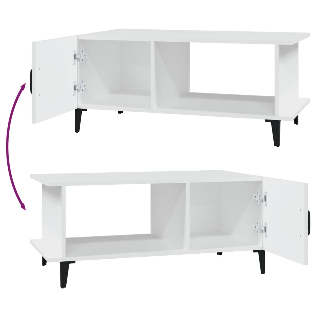 vidaXL Τραπεζάκι Σαλονιού Λευκό 90x50x40 εκ. από Επεξεργασμένο Ξύλο