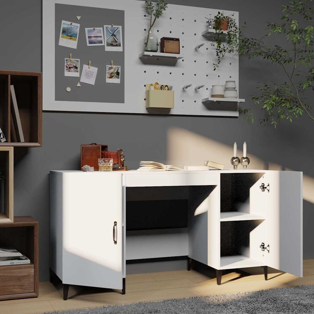 vidaXL Γραφείο Λευκό 140 x 50 x 75 εκ. από Επεξεργασμένο Ξύλο