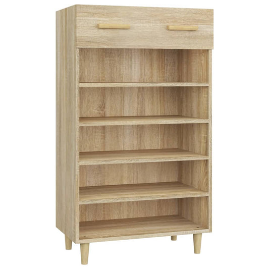 vidaXL Παπουτσοθήκη Sonoma Δρυς 60x35x105 εκ. από Επεξεργασμένο Ξύλο
